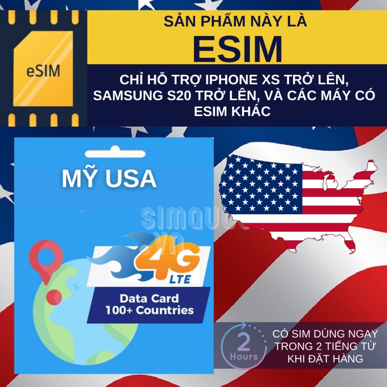 Thẻ vào mạng 4G Sim du lịch 4G Mỹ USA tiện dụng tiết kiệm có nhiều gói cước