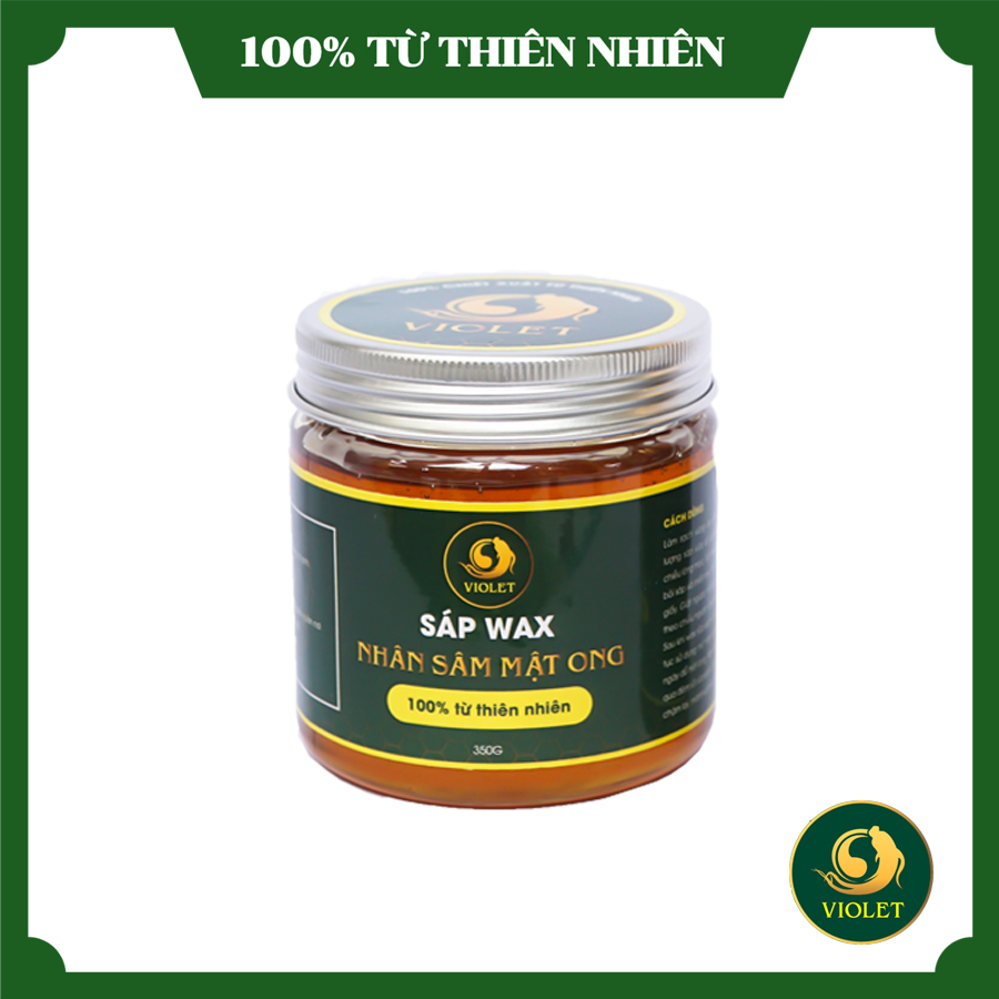 Wax lông nhân sâm mật ong VIOLET - Triệt lông nách / Tẩy lông chân tay / Wax lông vùng kín - Tặng kèm que + giấy wax