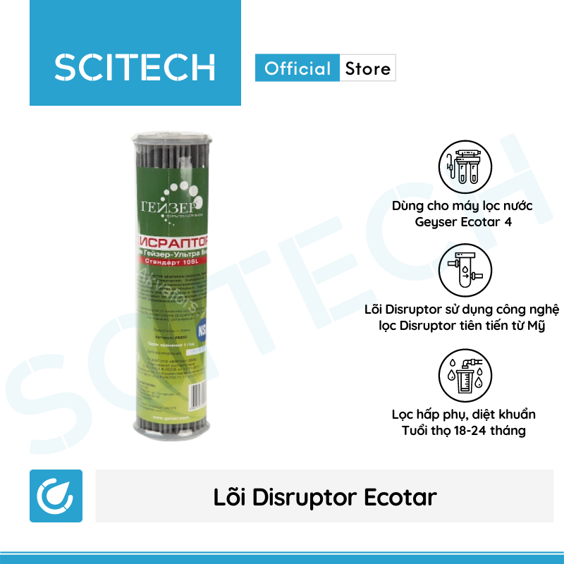 [HCM]Lõi Disruptor Geyser - Lõi Disruptor Ecotar - Lõi số 3 máy lọc nước Geyser Ecotar 4