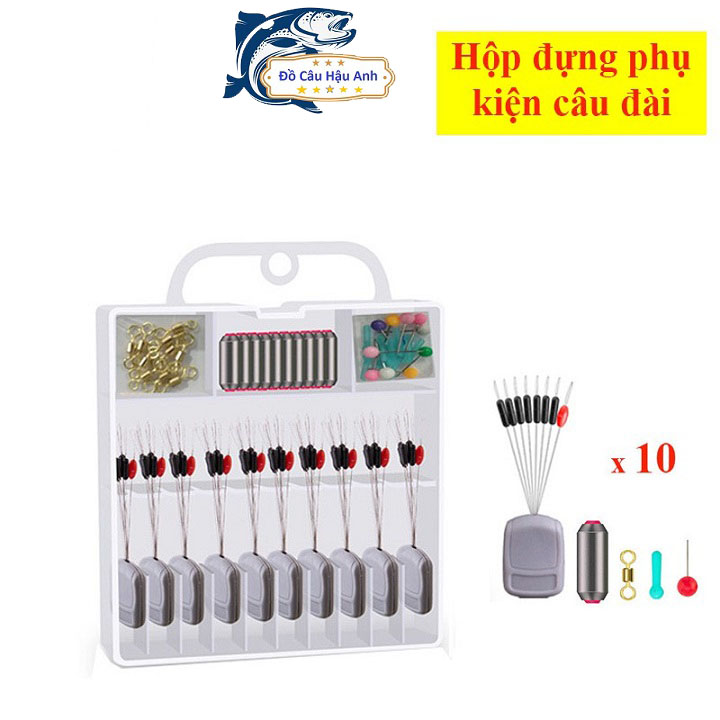 [FreeShip] Hộp phụ kiện câu đài làm dây trục câu đài câu đơn HPK11 Hậu Anh FISHING hộp đựng phụ kiện câu cá gọn nhẹ tiện ích