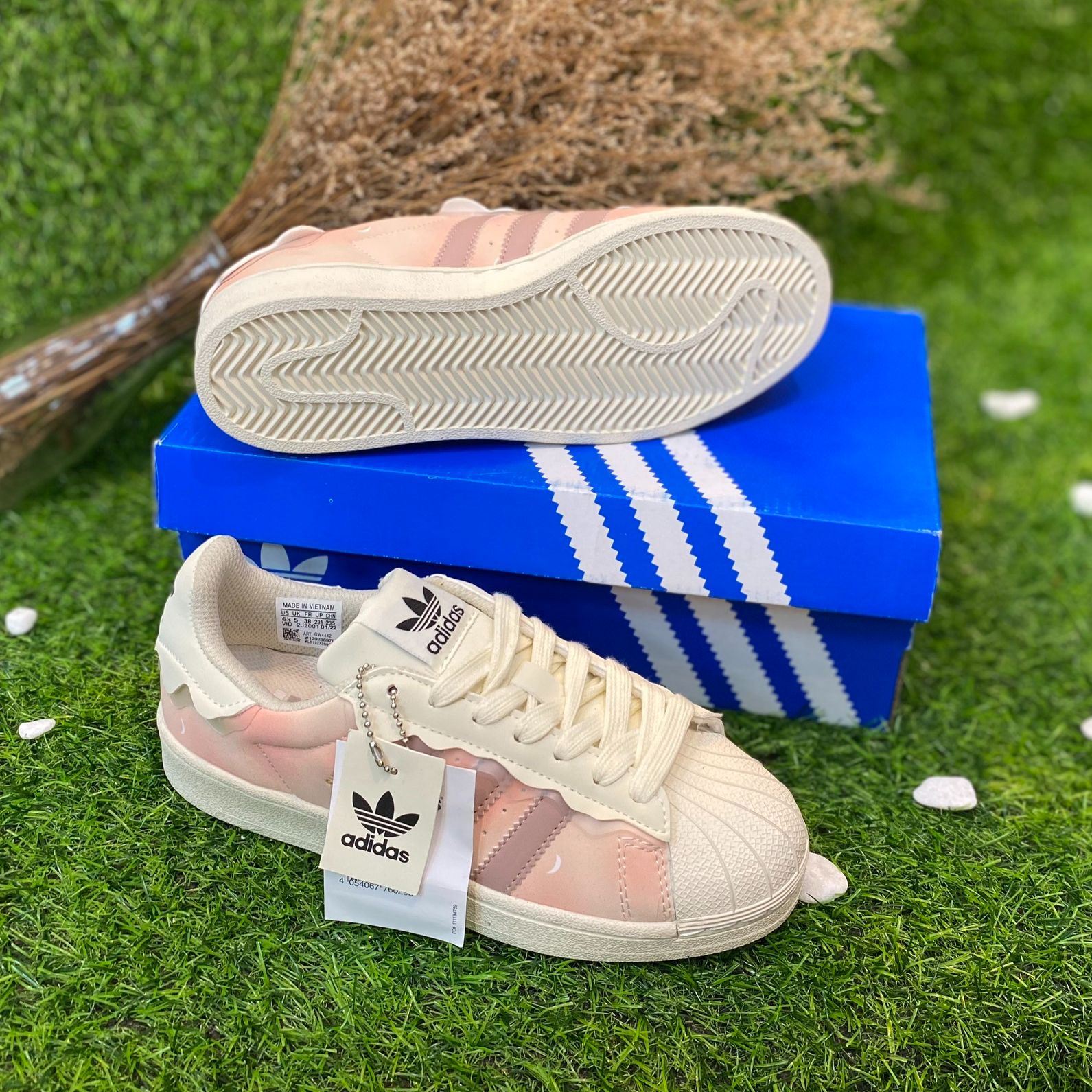 Adidas Superstar Pink washed-out color Sneakers - Women's Fashion Shoes. size 36-39