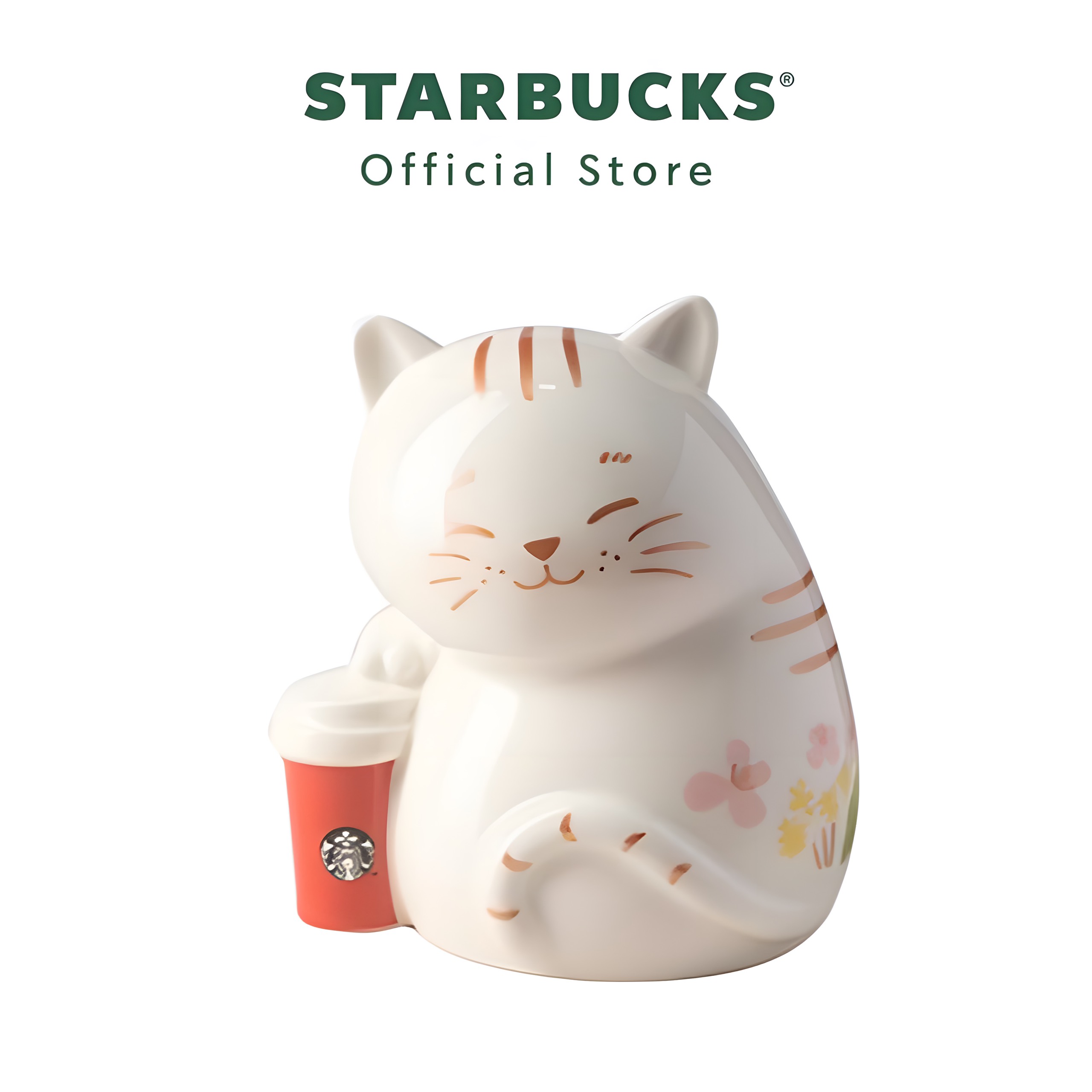 Ống heo starbucks hình mèo coin bank bản giới hạn cat zodiac 2023