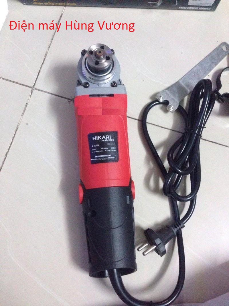 Máy mài góc cầm tay hikari k-100b, đá 100mm, madein thái lan màu đỏ tươi.