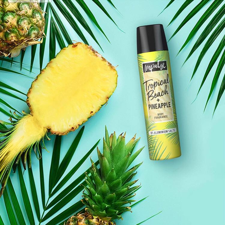 Xịt khử mùi toàn thân Impulse Tropical Beach + Pineapple