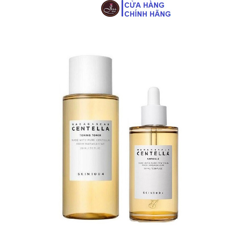 Combo 2 Sản Phẩm Dưỡng Da Giảm Mụn, Làm Mờ Thâm Skin1004 Madagascar Centella (Toner 210ml + Serum 55ml hoặc 100ml)