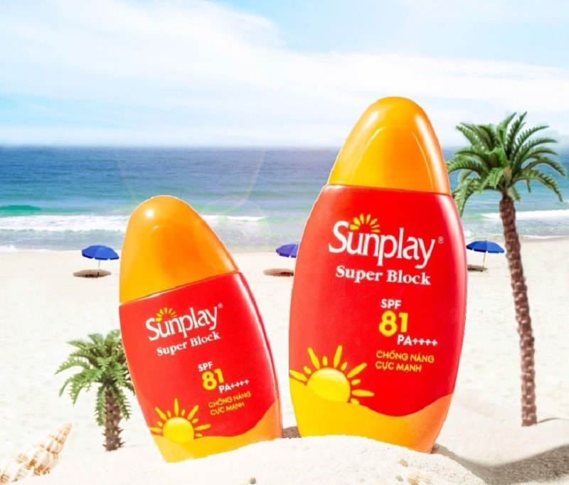 Kem chống nắng dạng sữa cực mạnh sunplay super block spf 81 pa++++ 30g