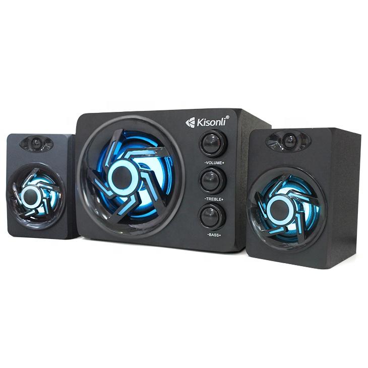 Loa vi tính 2.1 kisonli tm-8000a-led rgb-điện ac 220v - kèm bluetooth