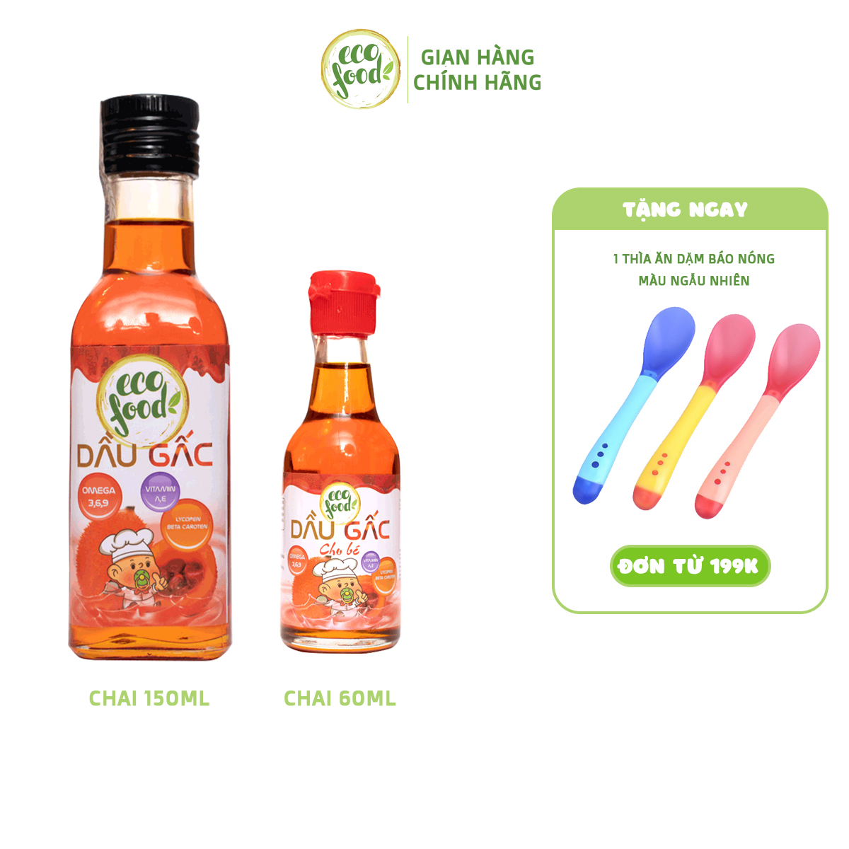 Dầu ăn dặm cho bé dầu Gấc Ecofood cho trẻ trên 6 tháng tuổi với nhiều dưỡng chất rất tốt cho trẻ