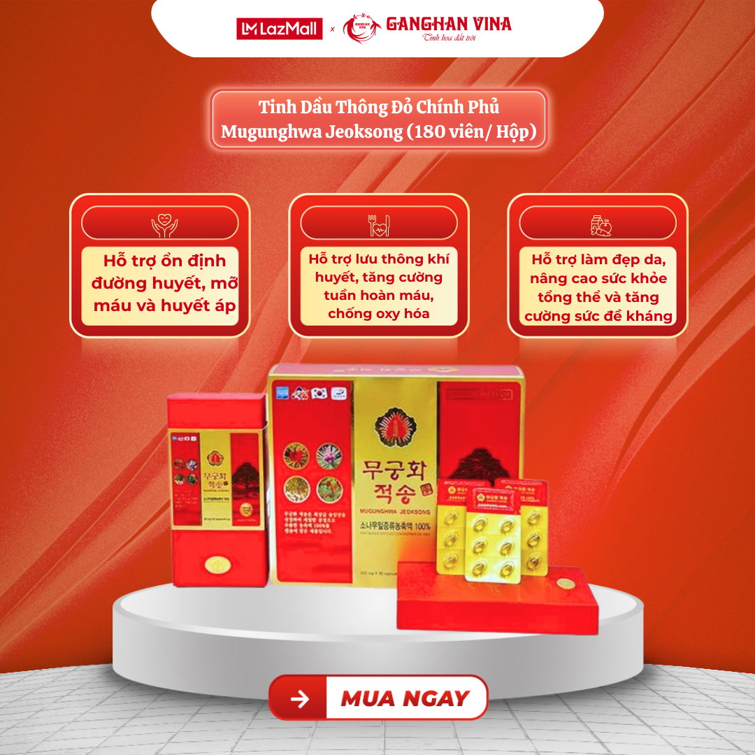 Mugunghwa Jeoksong Government Red Pine Essential Oil (180 Capsules/Box) - Samjin Health