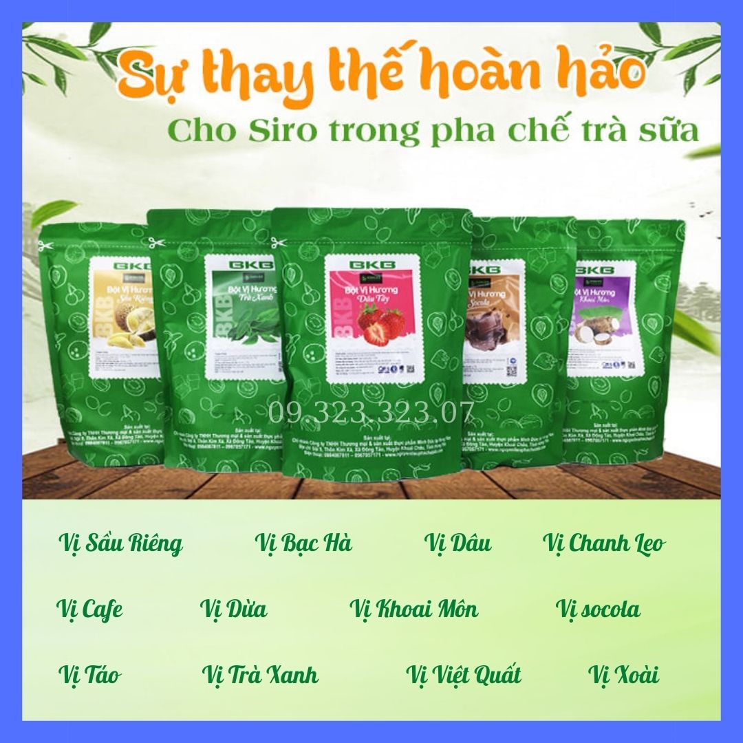 Bột vị pha trà sữa và tạo màu/bột vị pha trà sữa bkb các vị 1kg