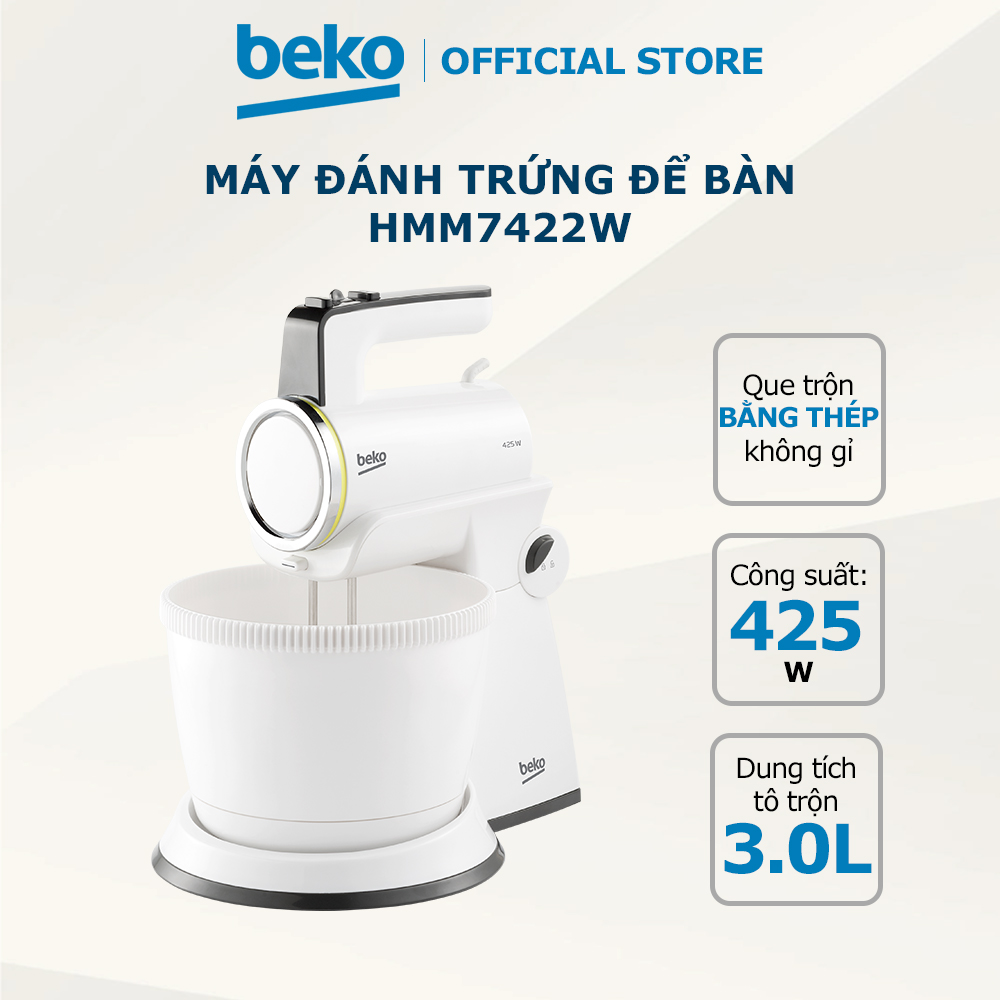 Máy đánh trứng để bàn beko hmm7422w