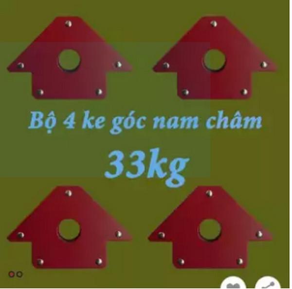 Bộ 4 Ke góc nam châm 33kg ke goc nam cham