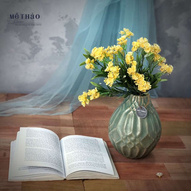 Cúc Họa Mi Nhỏ Hoa Giả Cao Cấp Cắm Lọ Hoa  Trang Trí Nhà Cửa, Phòng Khách, Bàn Làm Việ