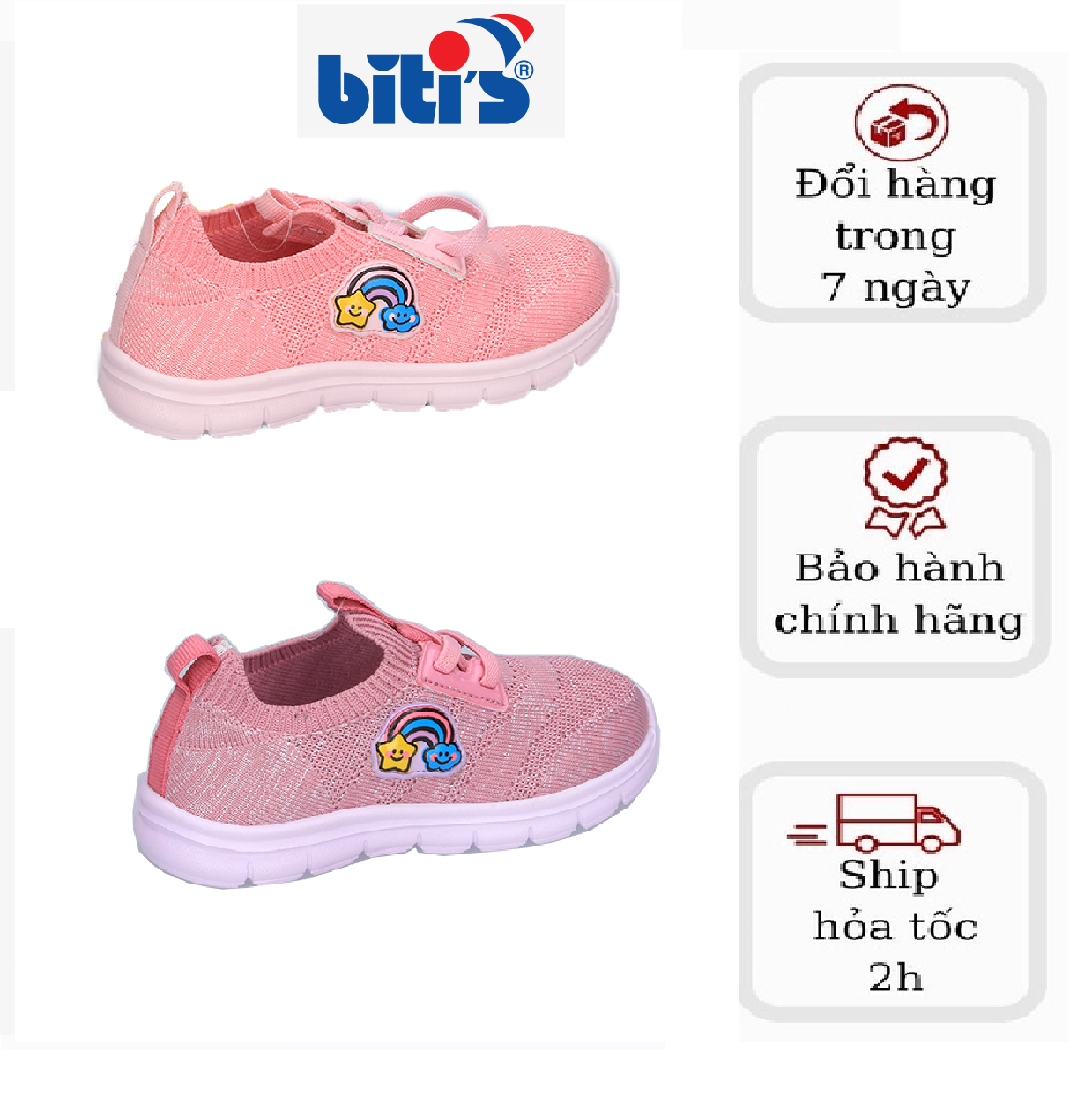 Giày thể thao bé gái biti's bsg001900 đế eva siêu nhẹ size