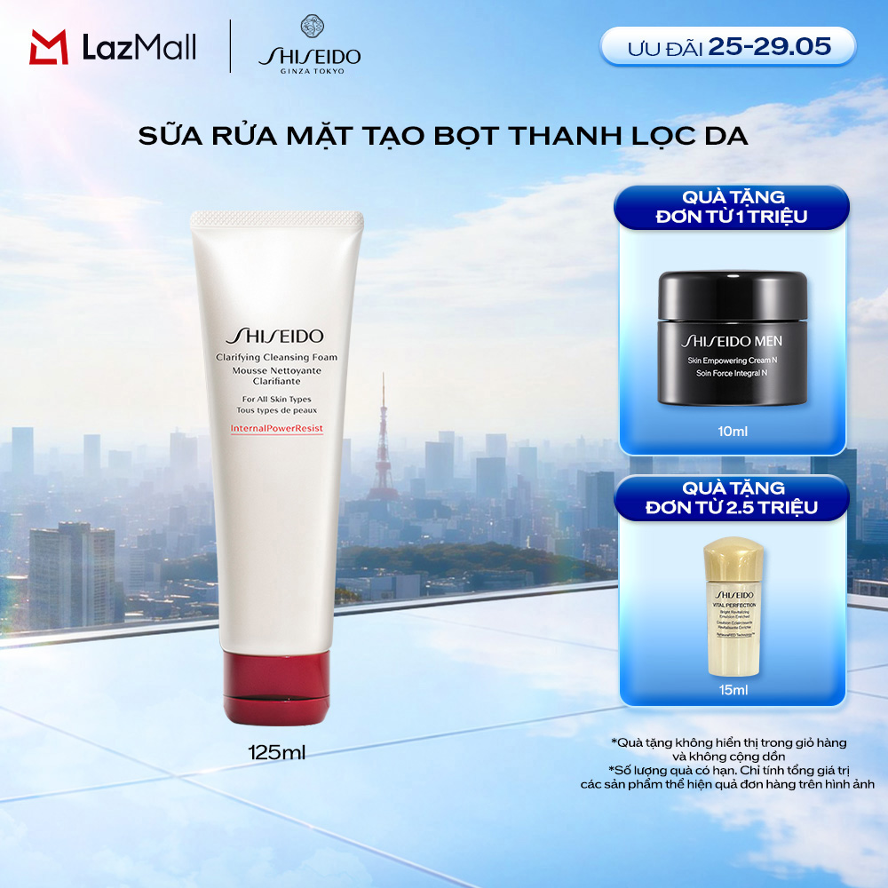 Sữa rửa mặt tạo bọt thanh lọc da Shiseido Clarifying Cleansing Foam 125ml