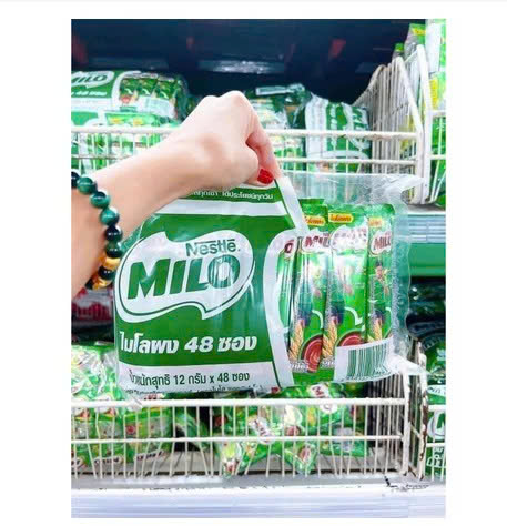 1 bịch MILO bột 48 gói nhỏ - sữa milo nestle dạng bột - sữa milo hoà tan date 2025 hàng chuẩn thái l