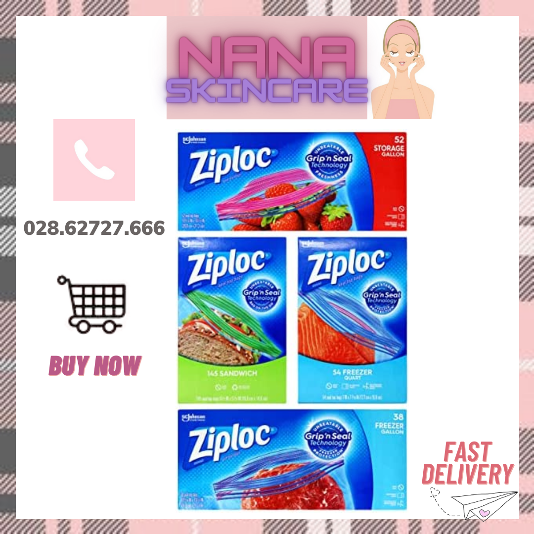 Túi Trữ Đông Khóa Thông Minh Ziploc Double Zipper Quart Freezer Bags