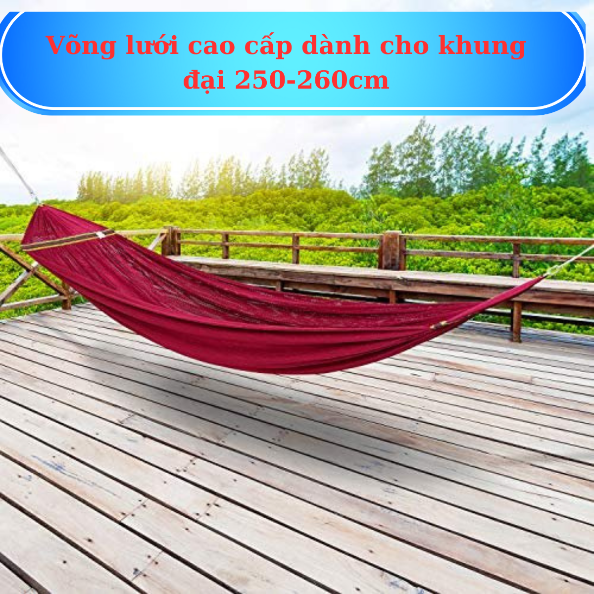 Lưới võng cao cấp 2 lớp đại vip hiệu Lâm Tùng dành cho khung cỡ đại, võng trũng đẹp ,chống té lật dành
