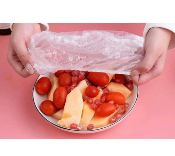 ( AN TOÀN SỨC KHỎE )  TÚI 100 MÀNG BỌC THỨC ĂN CO DÃN TÁI SỬ DỤNG (Túi Gấu ) -MÀNG BỌC THỰC PHẨM, TÚI BỌC THỨC ĂN CÓ CHUN CO DÃN ĐA CHIỀU DỄ SỬ DỤNG - MÀNG BỌC THỰC PHẨM TÚI GẤU CÓ CHUN BỌC CO GIÃN TÁI SỬ DỤNG (1 TÚI 100C)