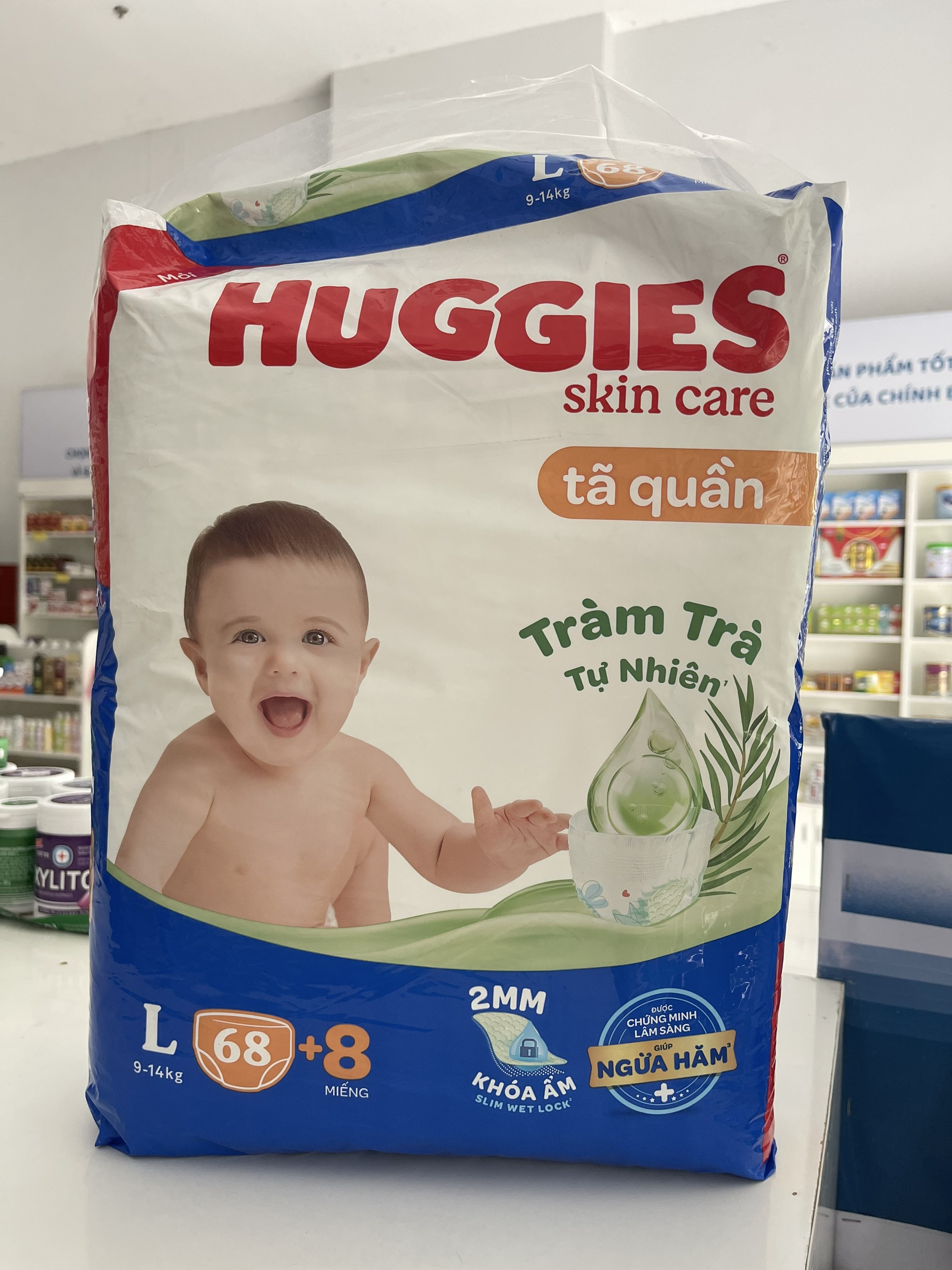 Tã quân huggies l 9-14kg 68+8m