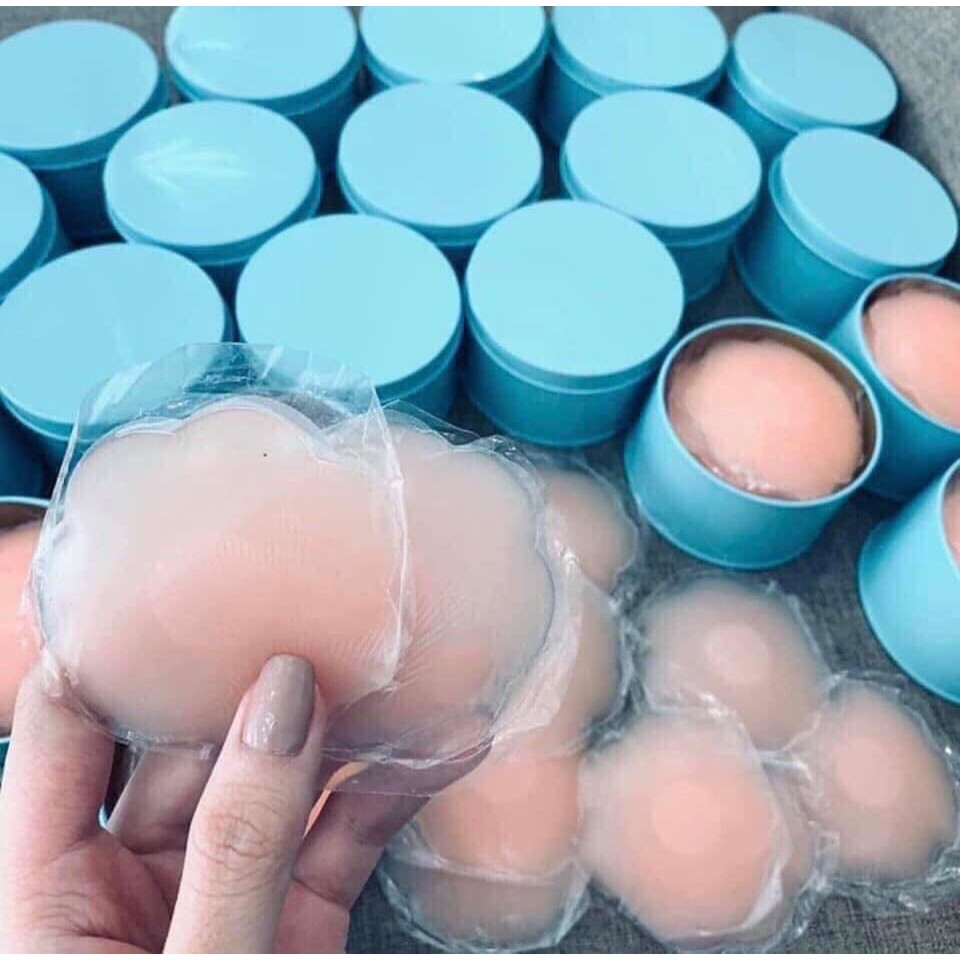 Hộp 10 miếng dán ti silicon _ siêu dính - siêu chắc