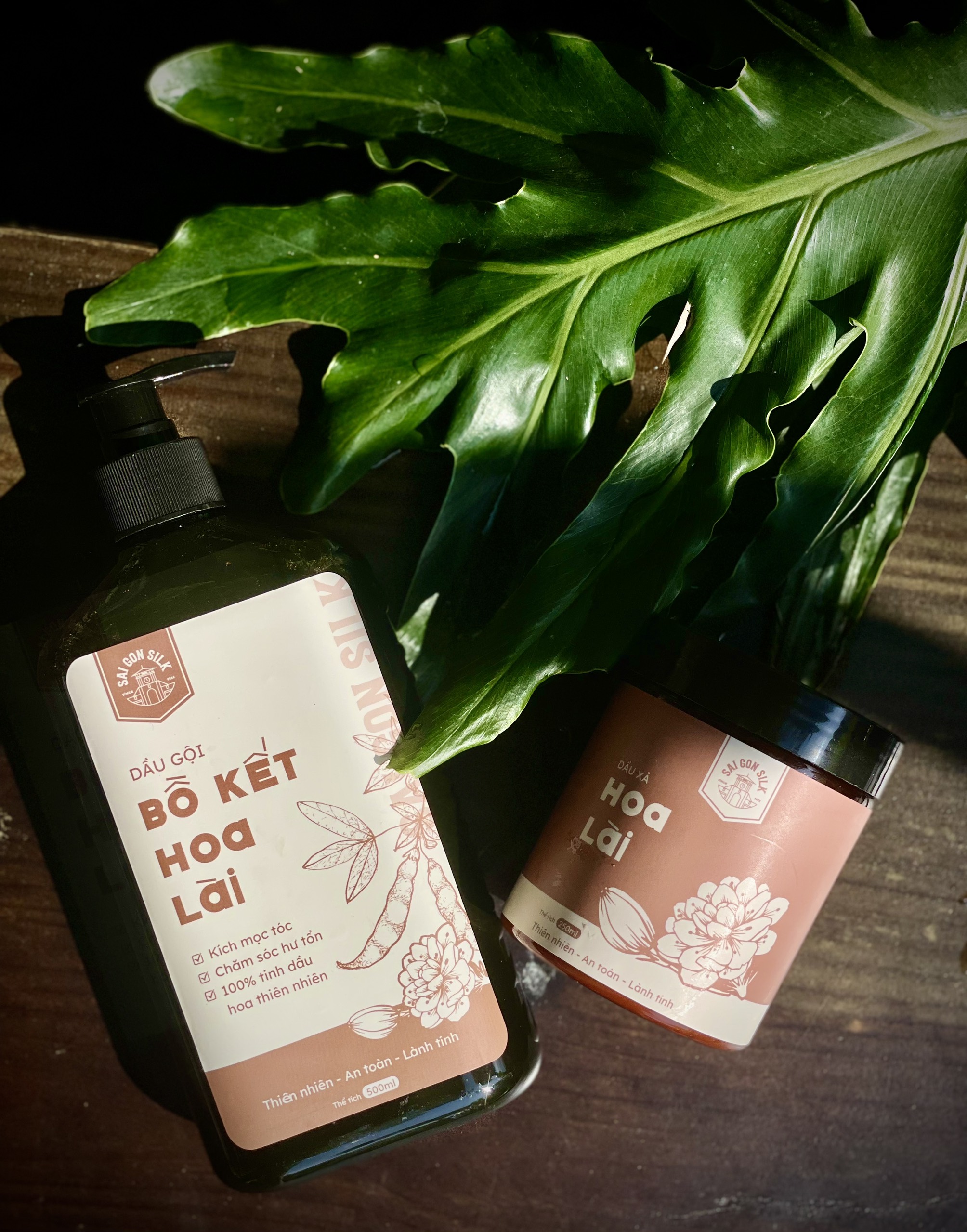 Combo dầu gội bồ kết hoa lài 500ml