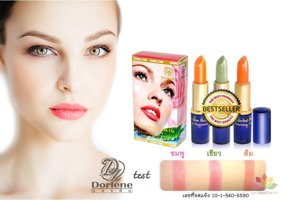 Dữ liệu tại https://bachhoathai.vn Dữ liệu tại https://bachhoathai.vn Soņ dưỡng ṫhâm môi Dorlene Herbal Pink Lip
