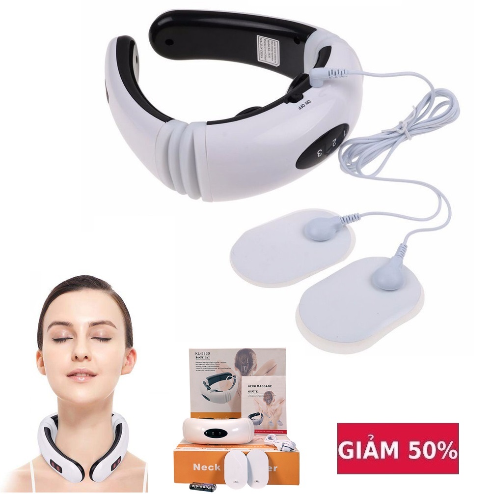 Máy Massage Nhiều Mẫu Mới 2022 - Công Nghệ 4D Đầu Tiên...Máy Massage Cổ Nhật 3D KL-5830 - Đau Mỏi Cổ. Hàng Nhật... Thông Minh + 2 Miếng Dán Xung Điện Dán Vào Vùng Bị Đau Tặng Kèm Ken Tan Mỡ Ngân Bình Bảo Hành 12 Tháng