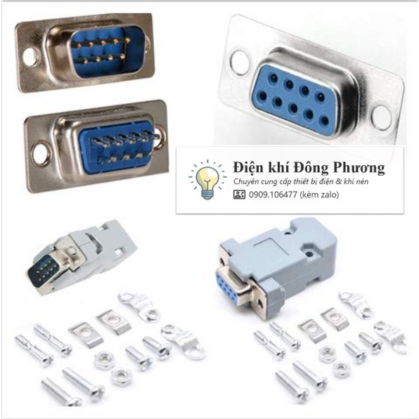 Đầu nối cổng com, jack nối dây db9; db15; vỏ db9 và db15.
