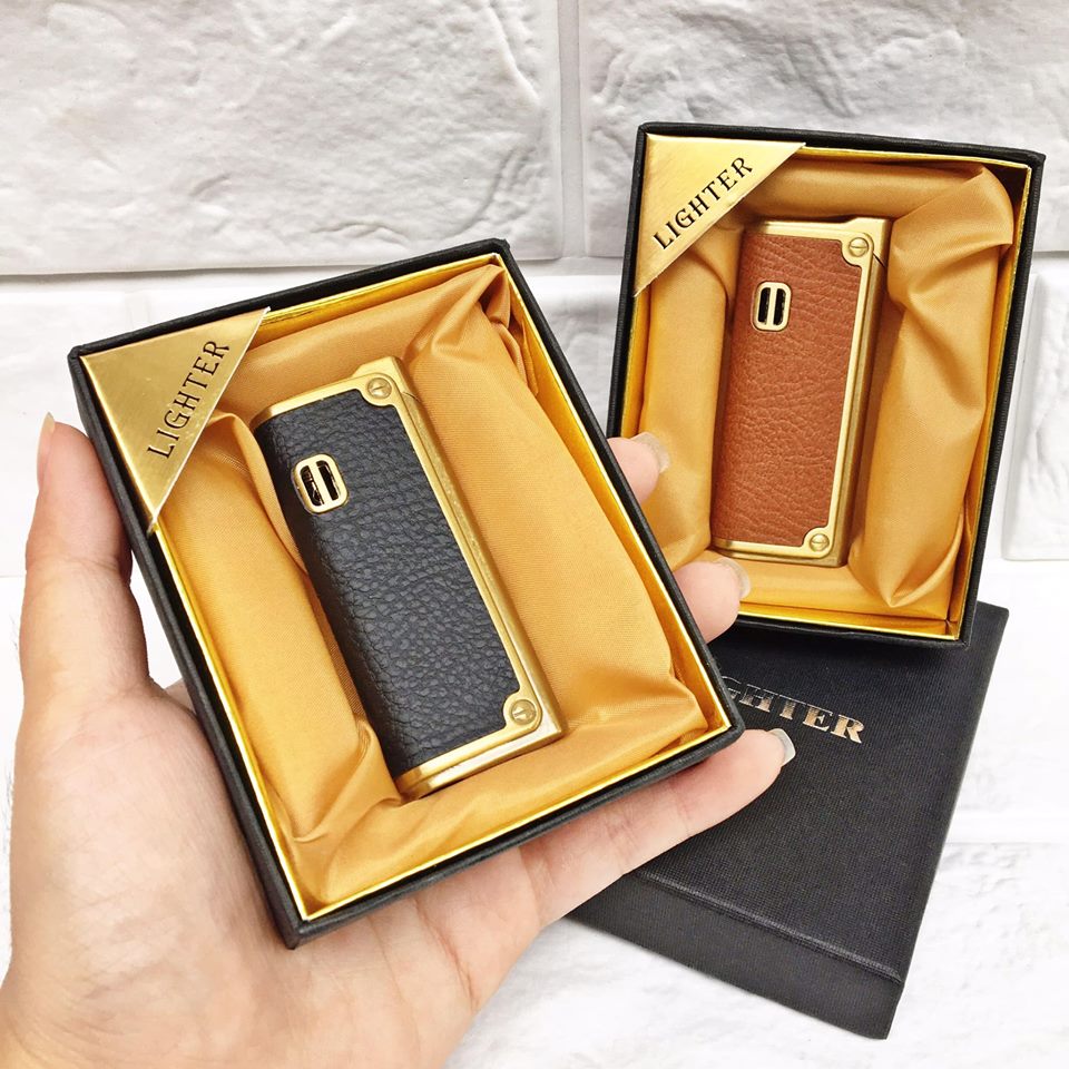 Hột quẹt khè kim loại bọc da fullbox