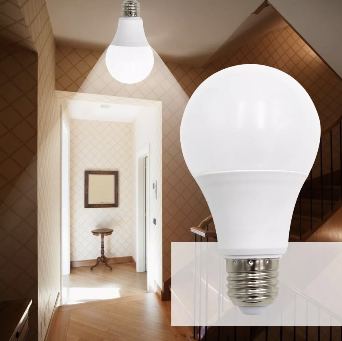 Đèn LED Bulb cảm biến ánh sáng và chuyển động 9W E27 sáng trắng