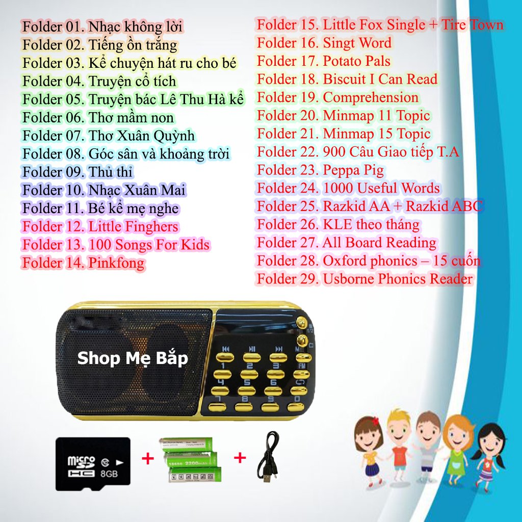Loa Craven 3 Pin học tiếng anh cho bé loa tắm ngôn ngữ cho bé đài FM