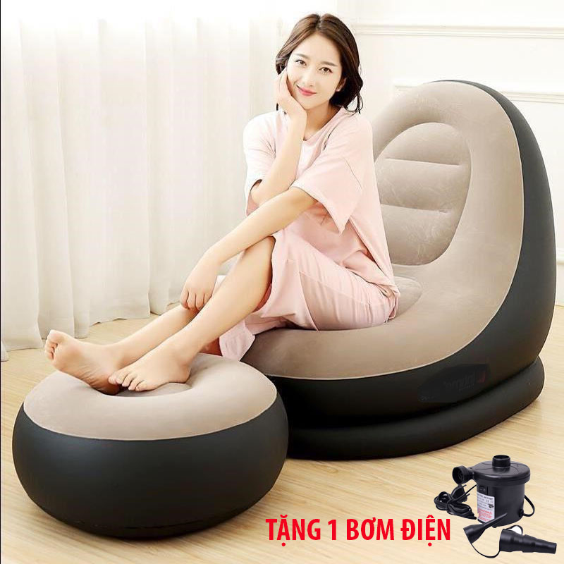 Ghế hơi tựa lưng Intime 2 chi tiết chống mỏi cổ và mỏi lưng cao cấp, Ghế đệm hơi tựa lưng CC02
