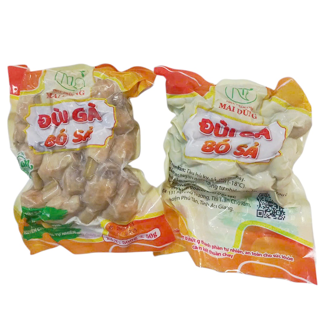 Mai Dung Vegetarian Chicken Thighs with Lemongrass 500g (Cold Product) - Thien Tam Vegetarian Food
