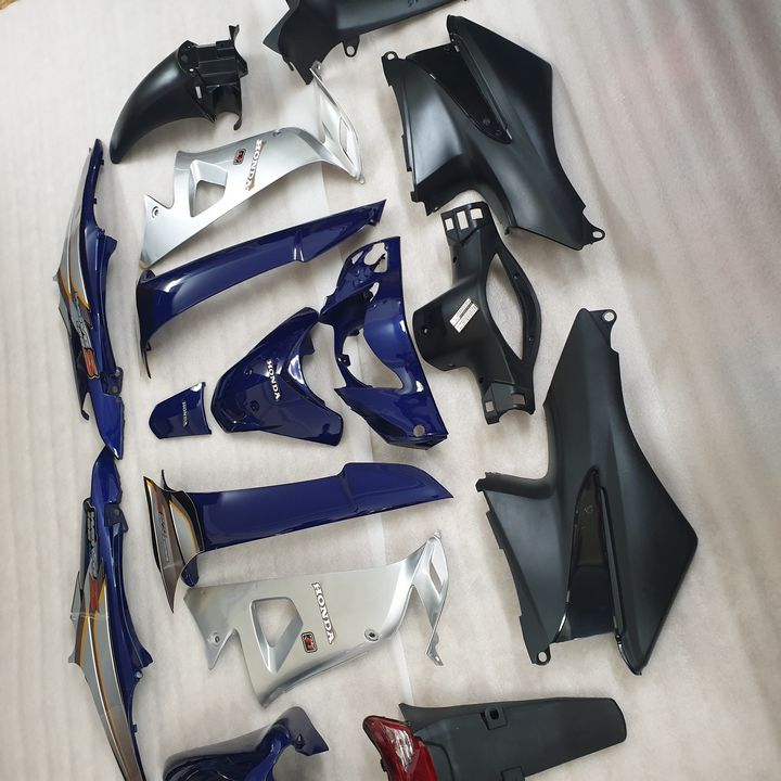  Dàn áo xe Wave RS màu XANH TÍM   KÈM TEM   chất lượng ,giá cực tốt Wave S100  DÀN ÁO XE MÁY 