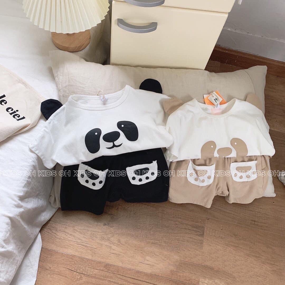 Đồ bộ cho bé trai bé gái 💕lina kids💕bộ gấu trúc cộc tay cho bé 7-18kg