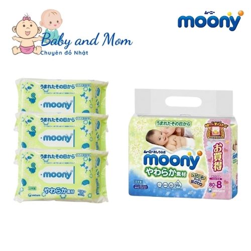 Khăn ướt moony nội địa nhật 76 tờ cho bé