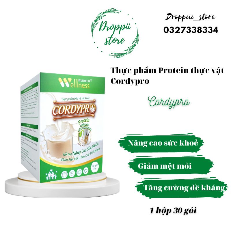 Cordypro Protein thực vật thực phẩm bảo vệ sức khoẻ, tăng sức đề kháng chiết xuất mầm đậu nành,đông trùng hạ thảo MSP 83