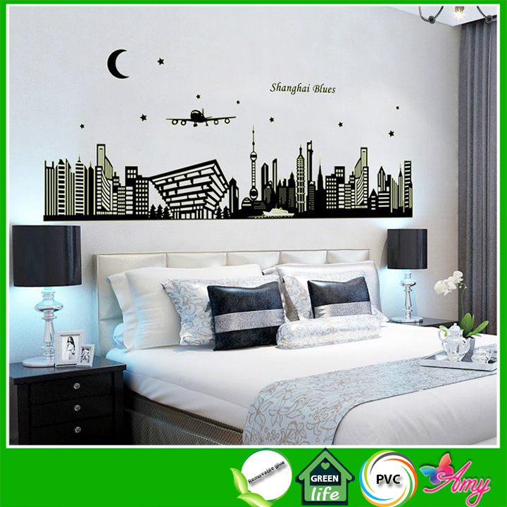 Decal dán tường dạ quang thượng hải ddq012