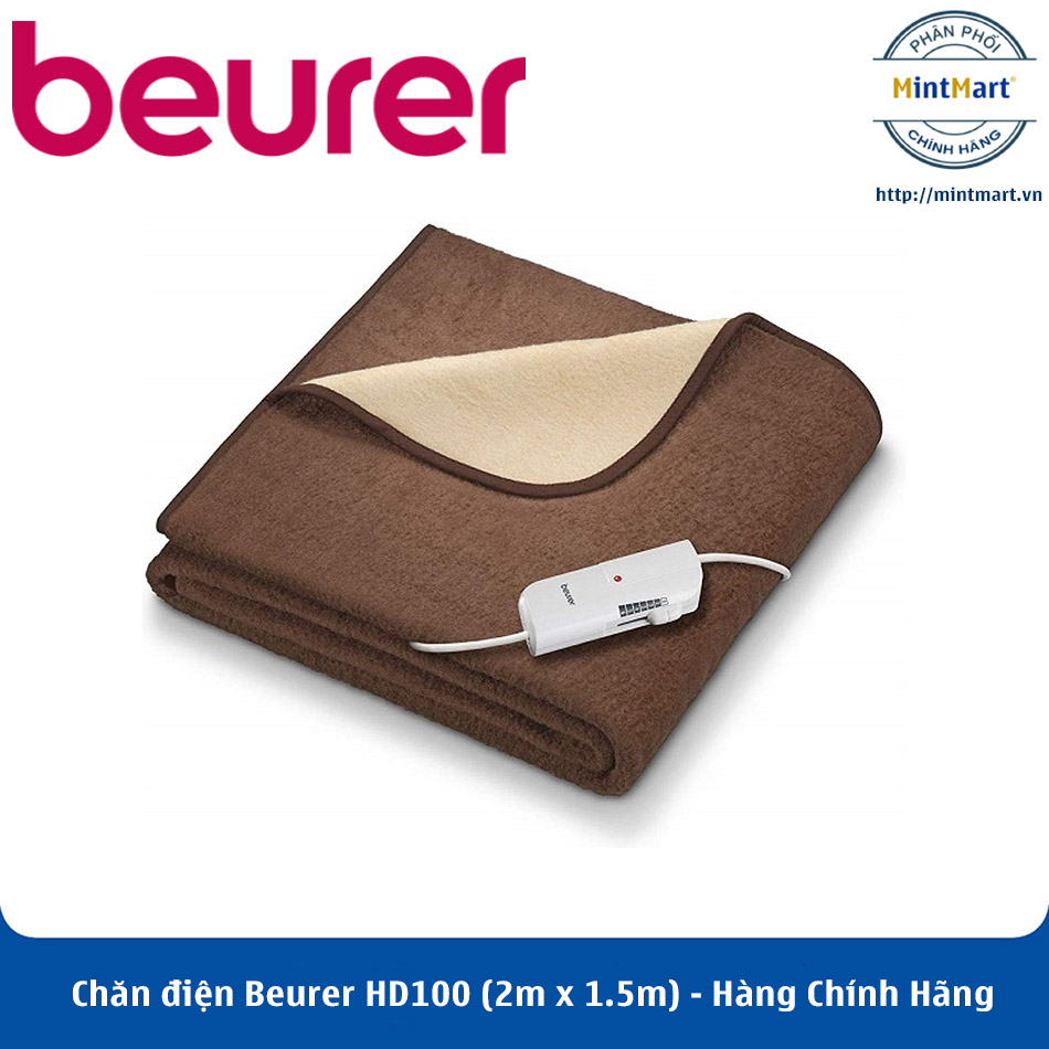 Trả góp 0%Chăn điện Beurer HD100 2m x 1.5m - Hàng Chính Hãng