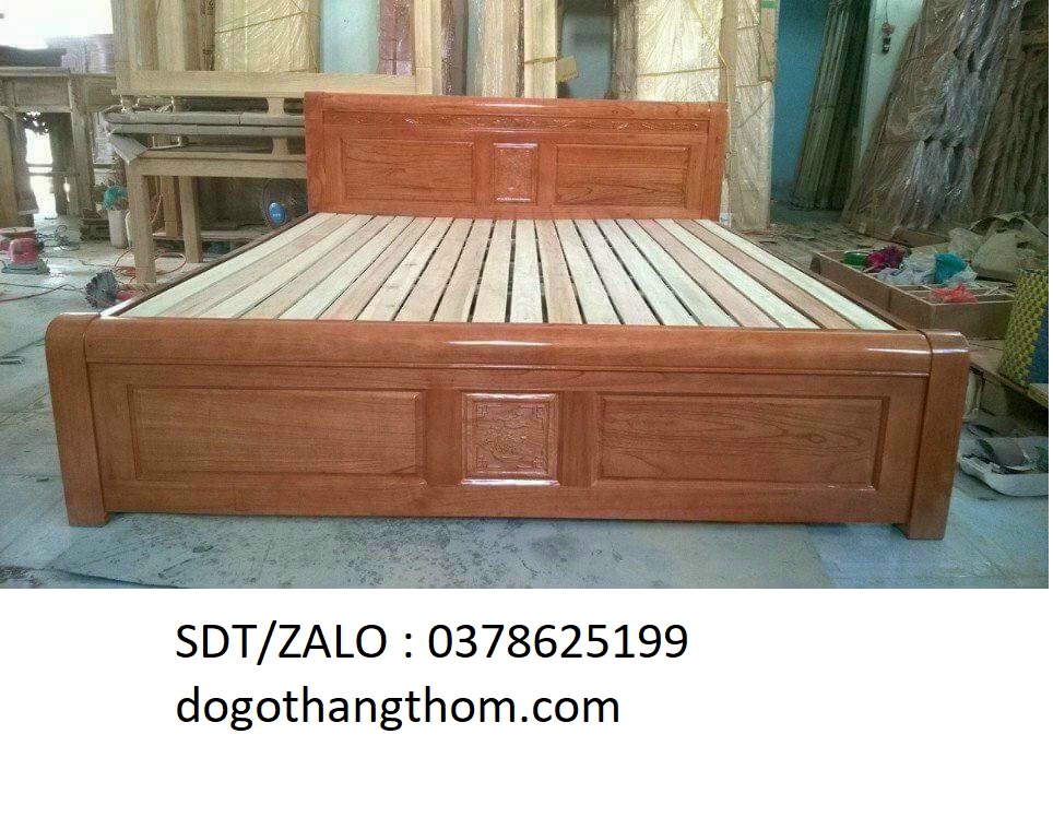 giường ngủ gỗ xoan đào 1m6x2m gỗ xoan đào giá thật