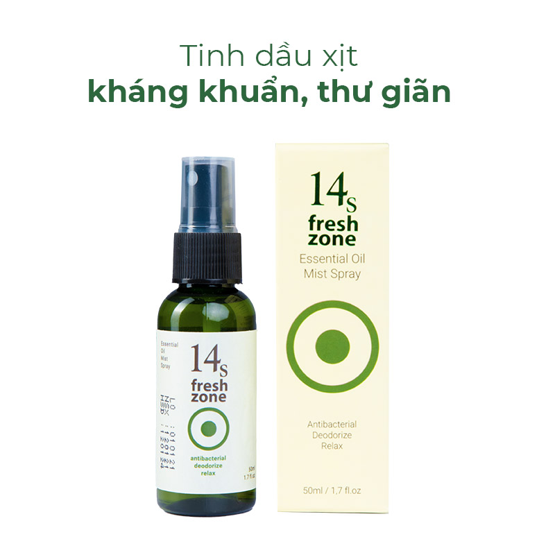 Tinh dầu xịt 14s Fresh Zone- thanh tẩy, khử khuẩn không khí, tái tạo năng lượng
