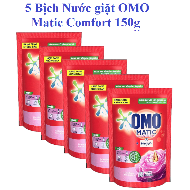 5 Bịch Nước giặt hương nước hoa Omo Matic 150g