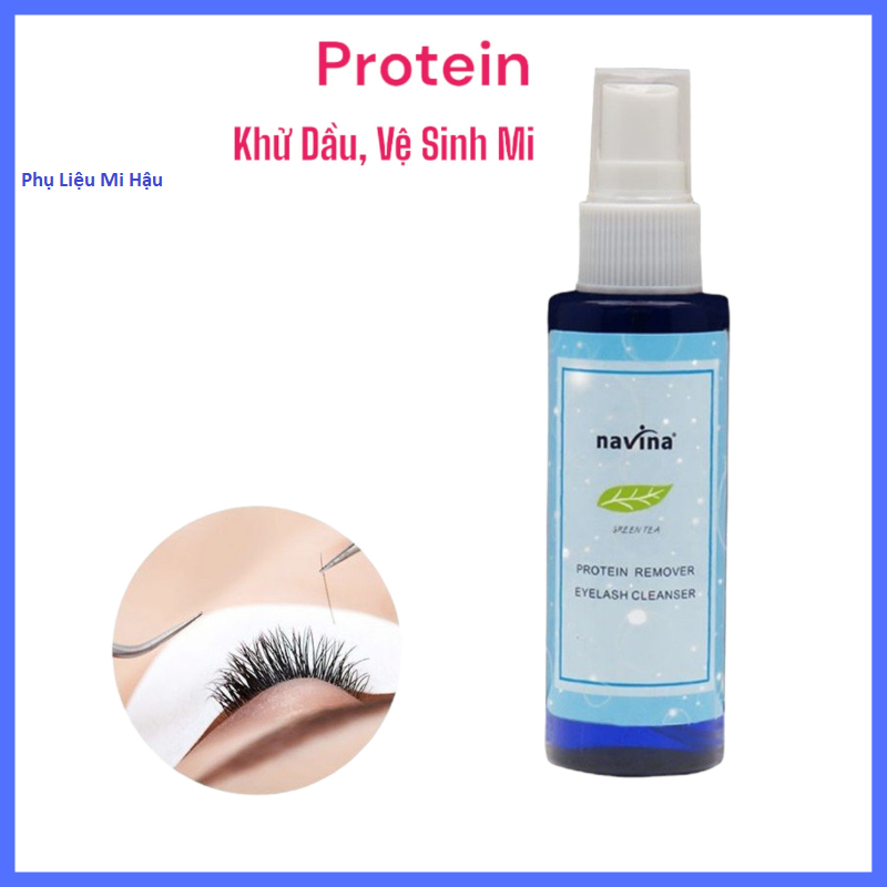 Protein navina vệ sinh mi, giúp khử dầu, tăng độ bám cho mi nối, phụ liệu mi hậu