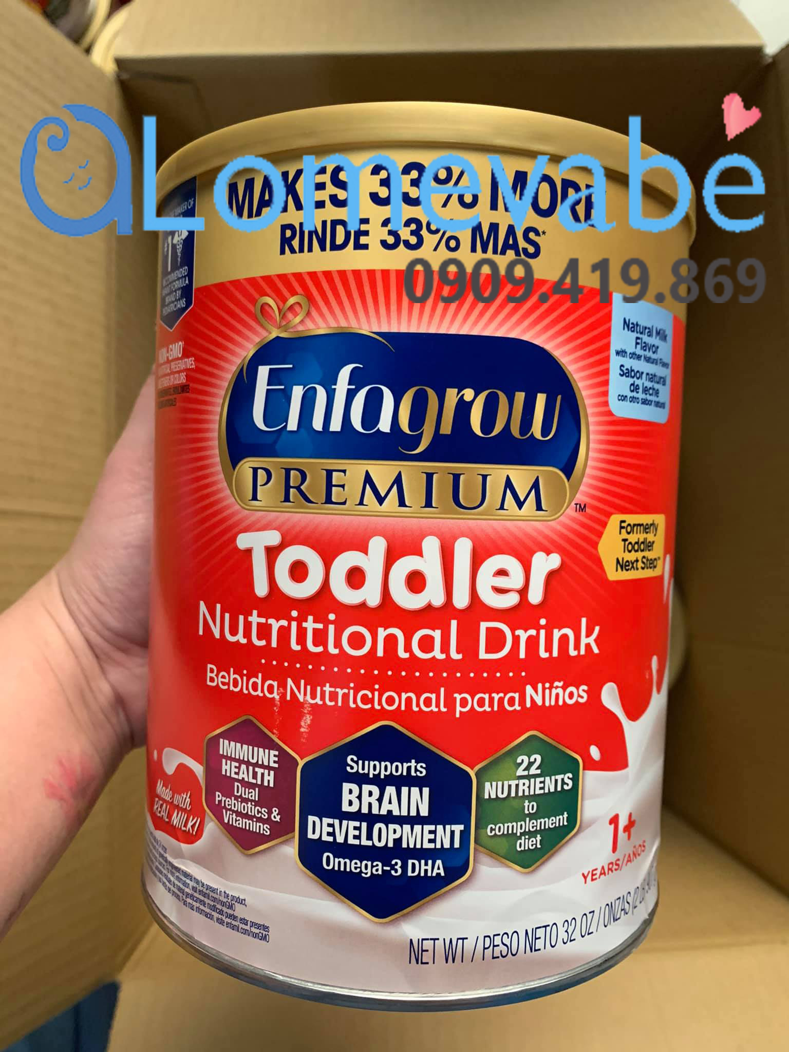 Sữa enfagrow số 3 toddler next step, 1-3y, 907g, mỹ