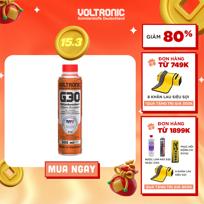 Phụ gia vệ sinh hệ thống xăng và tăng octane nhập khẩu đức VOLTRONIC g30 octane booster+
