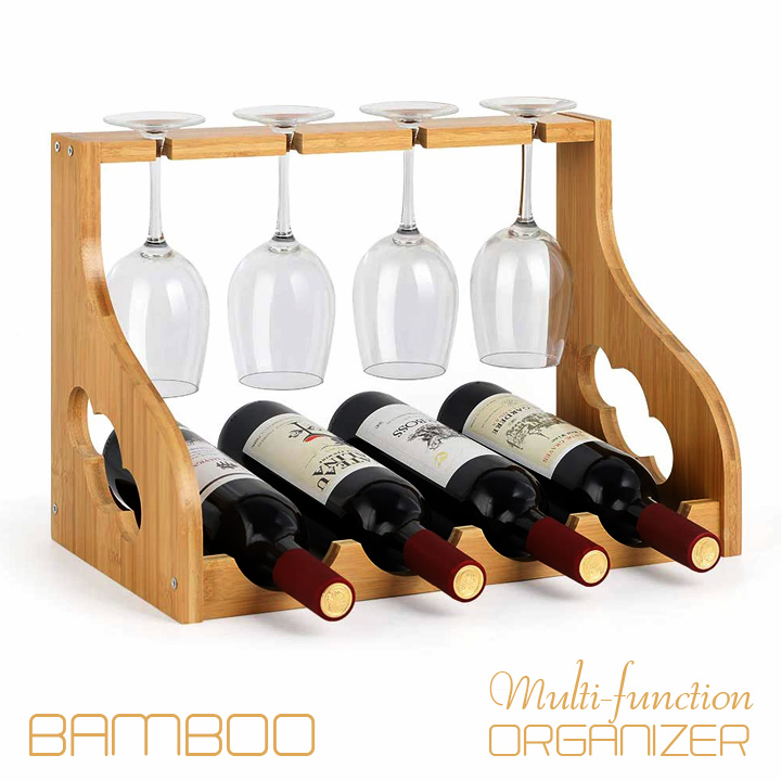 Kệ để rượu vang gỗ tre tự nhiên cao cấp