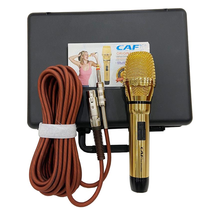 [HCM]Micro karaoke có dây CAF P12 làm bằng kim loai chống va đập méo mó phòng karaoke dành cho hệ thống âm thanh gia đình bảo hành 12 tháng