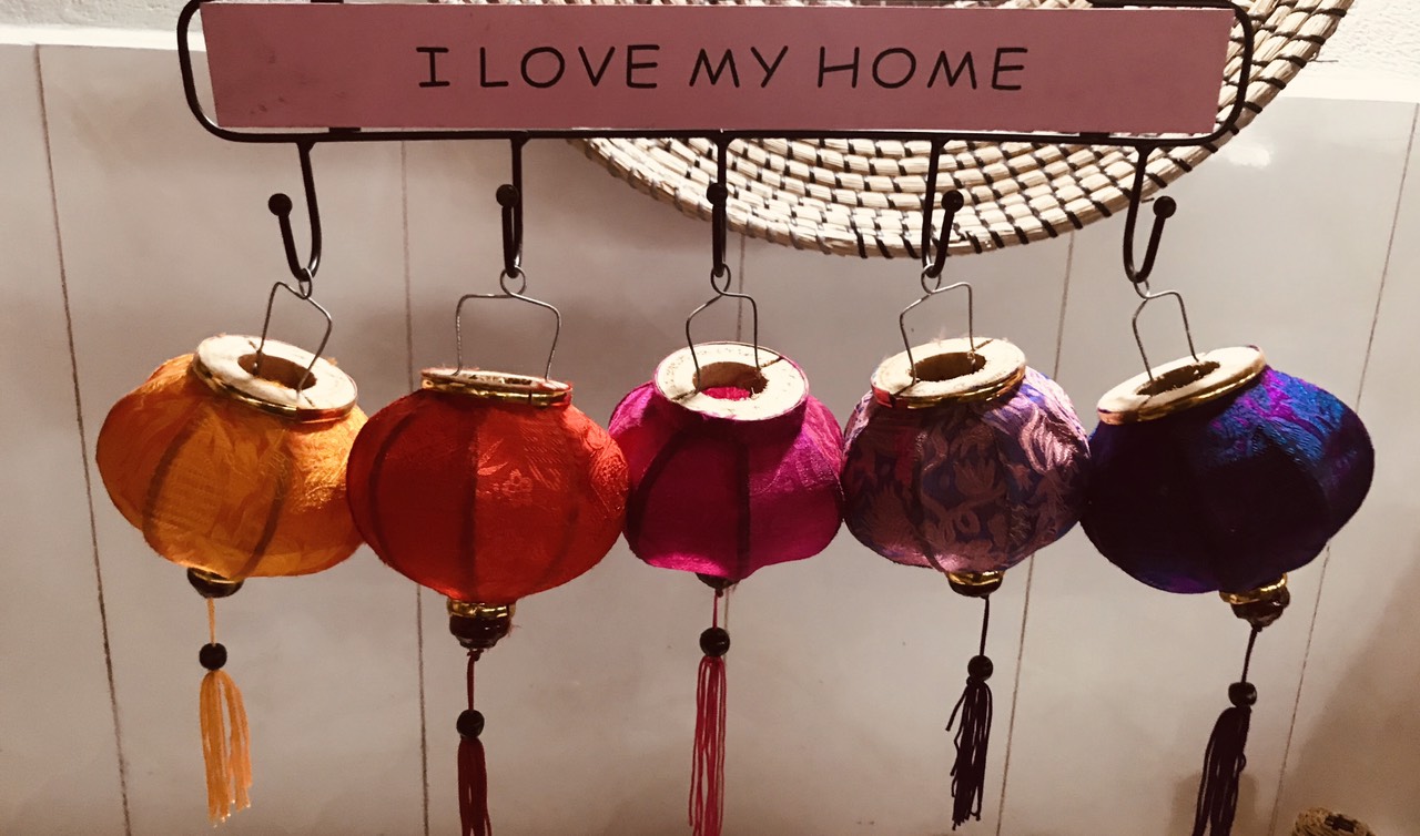 Lồng đèn Hội An size nhỏ nhất 10 cm (1 cái) trang trí phòng bé phong cách vintage boho siêu xinh xắn
