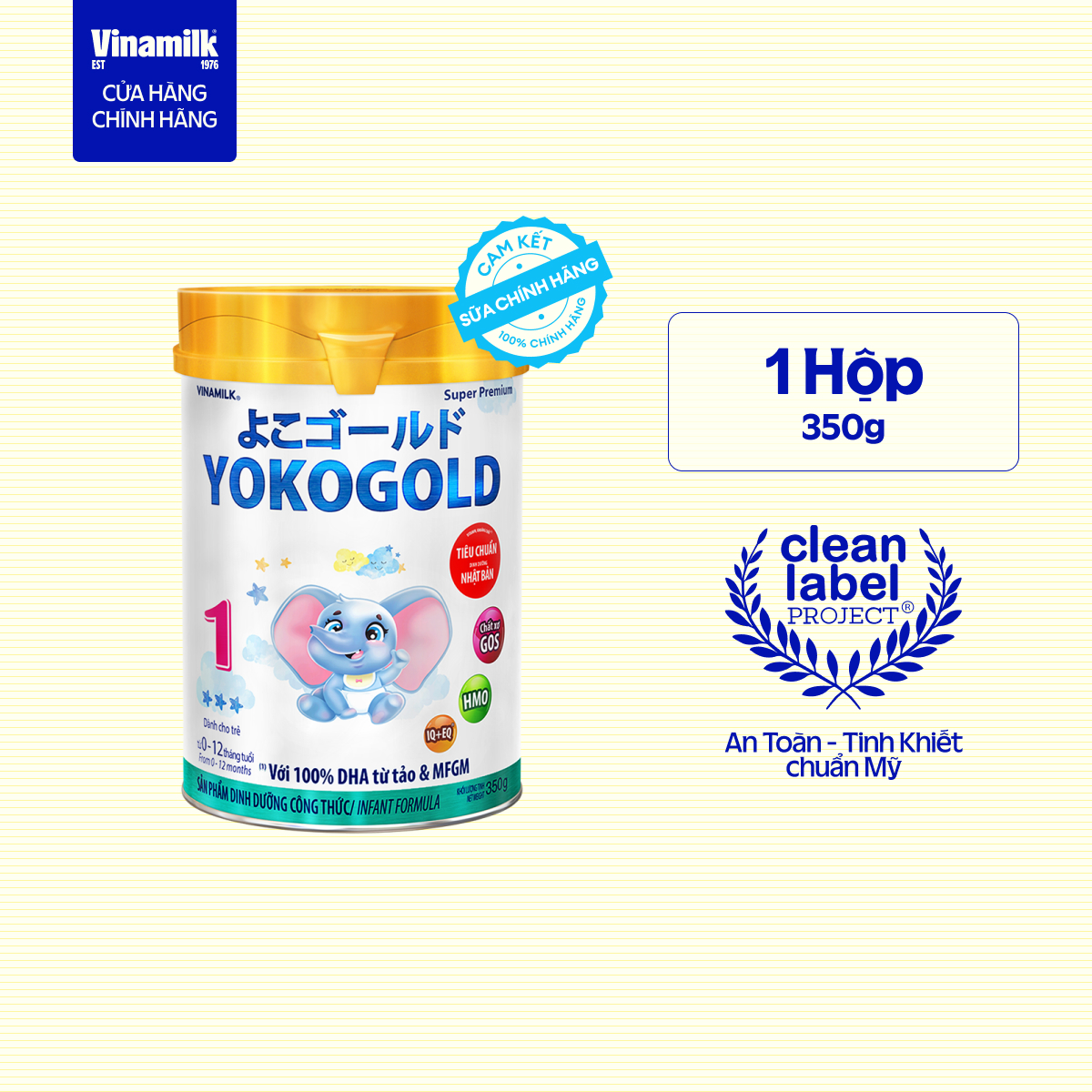 Sữa bột YOKO GOLD 1 350g (cho trẻ từ 0 - 1 tuổi) - Sữa cho trẻ sơ sinh Dưỡng chất tốt từ Nhật Bản, V